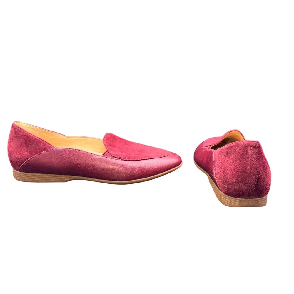 Dansko Olivia Burgundy Red Leather Suede Loafers EU 40 US 9.5-10